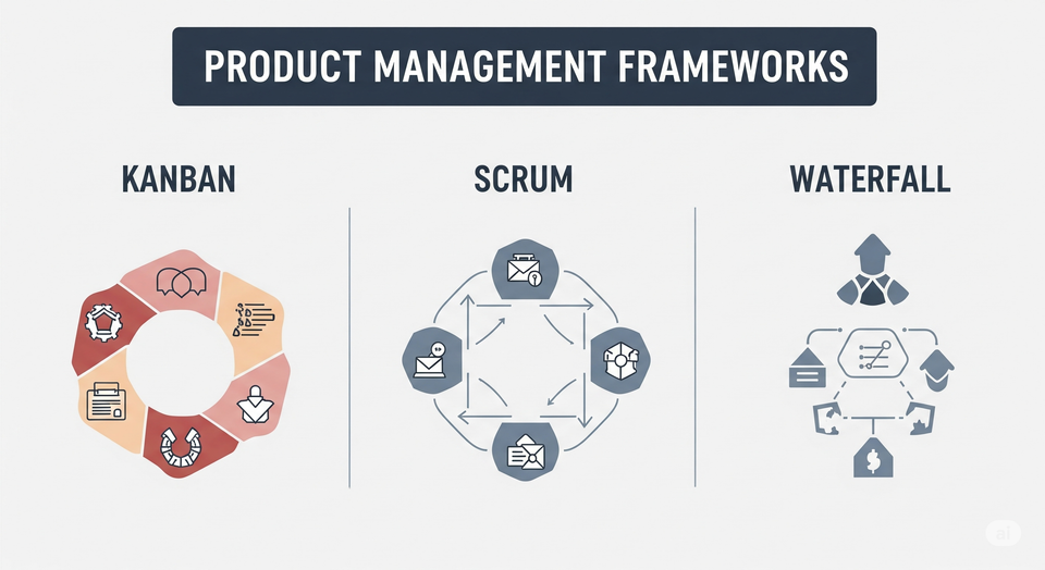 Kanban, Scrum, and Waterfall